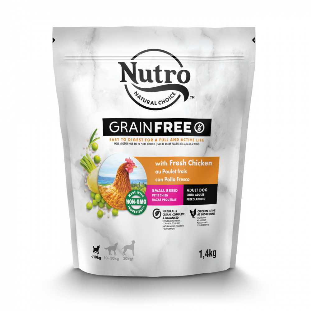 ПР0059445 Корм для собак для мелких пород со свежей курицей и экстрактом розмарина сух. 1,4кг NUTRO 