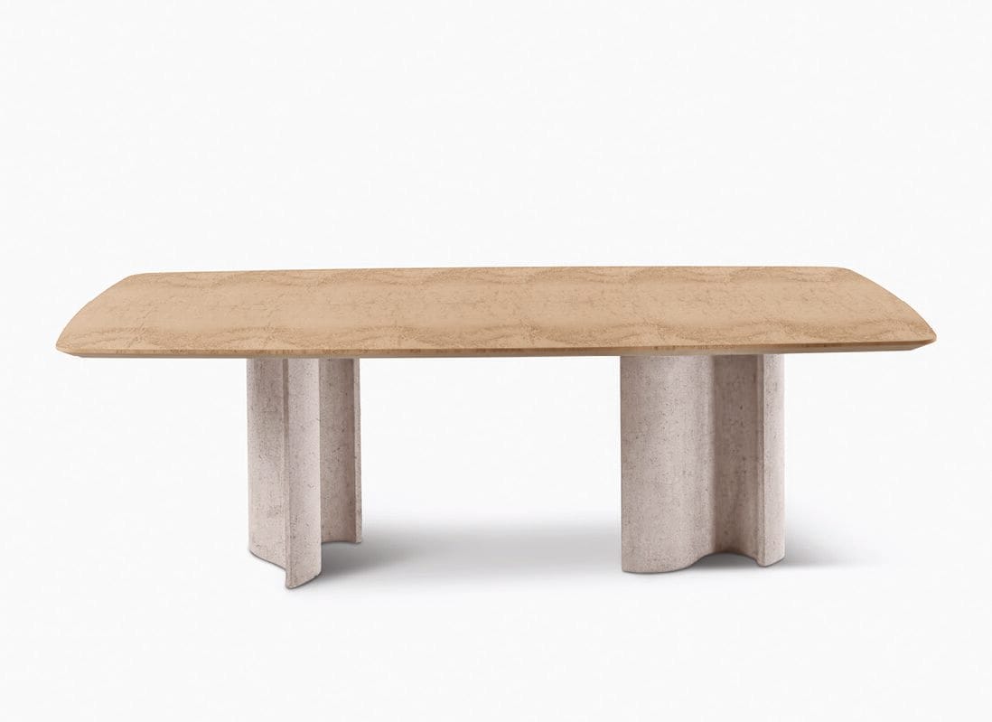 Прямоугольный бетонный стол и шиповник Casamilano VIRGOLA ARCH-00022661 - Вид №1