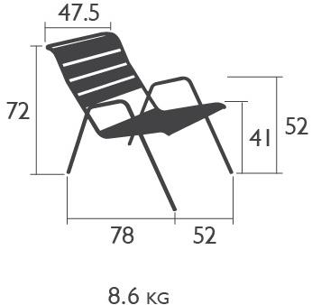 Fermob Садовое кресло из стали, штабелируемое Monceau 4804 - Вид №3