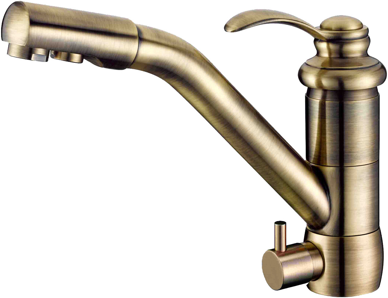 Смеситель ZorG Clean Water ZR 400 KF-47-BR для кухонной мойки, бронза