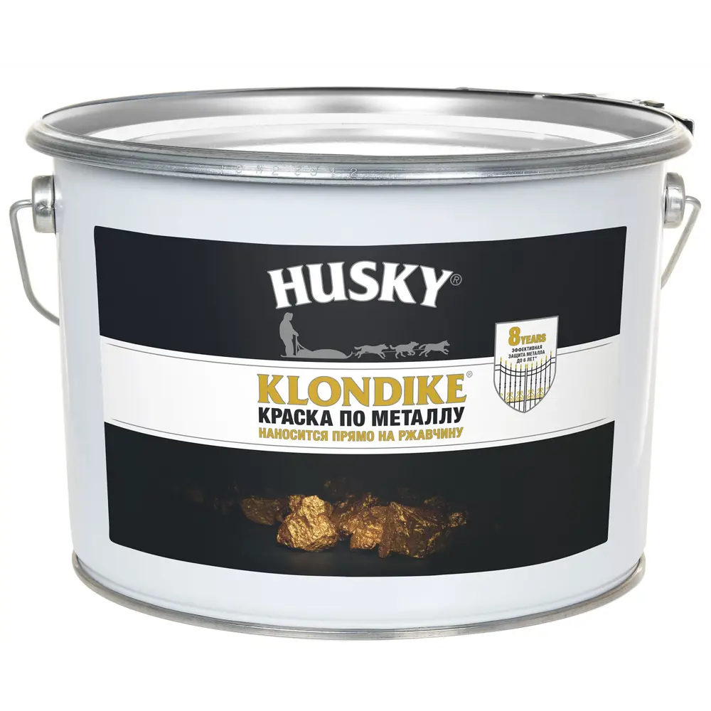 Краска по металлу Husky Klondike цвет черный матовый 9 л STLM-2195303 - Вид №1