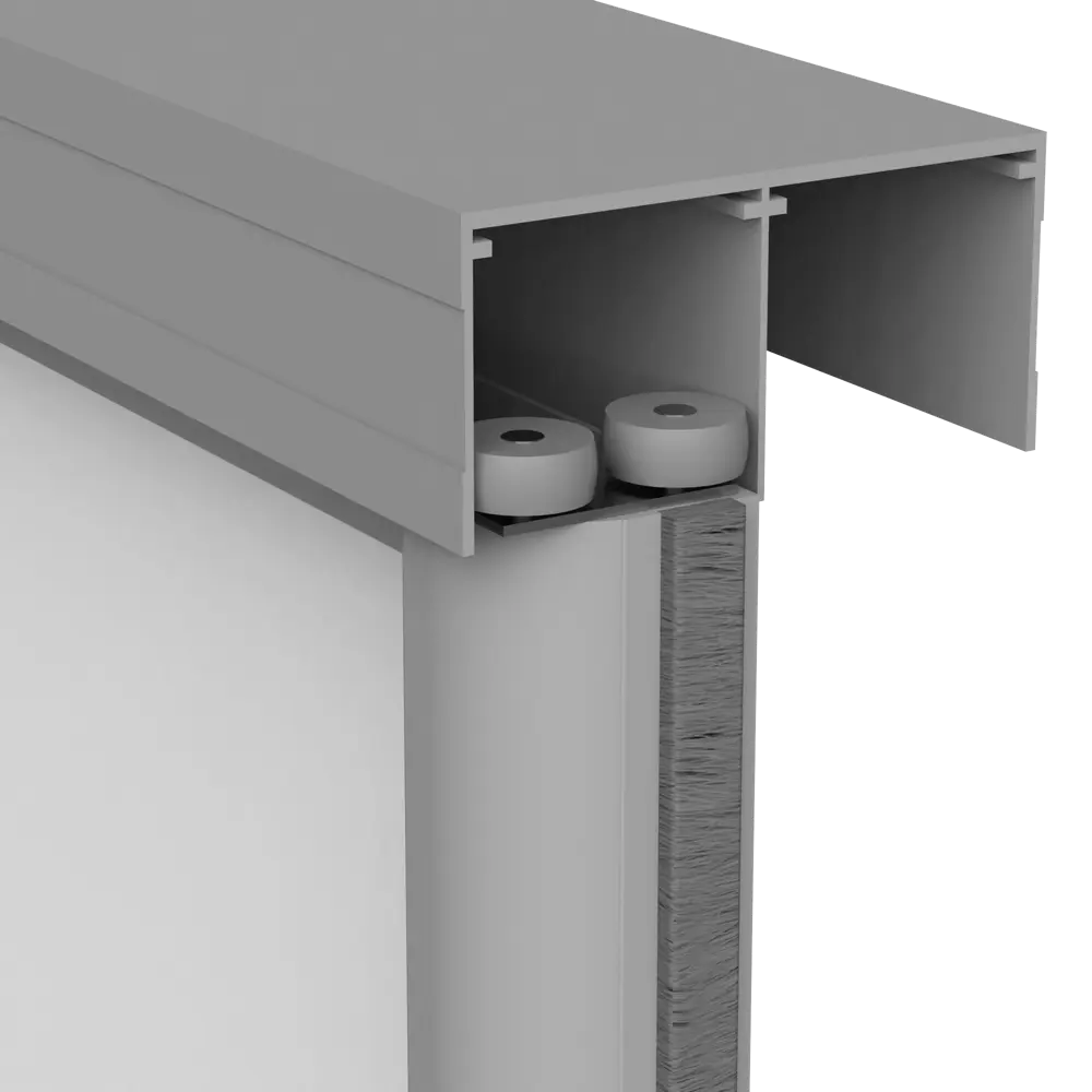 Дверь-купе KONSENSA 255.5x70.4 см МДФ цвет белый профиль матовое серебро STLM-2167054 - Вид №4