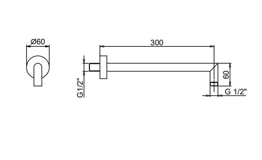 Насадка для душа с дождевой насадкой Fantini Rubinetti 8083+9231 ARCH-00097608 - Вид №2