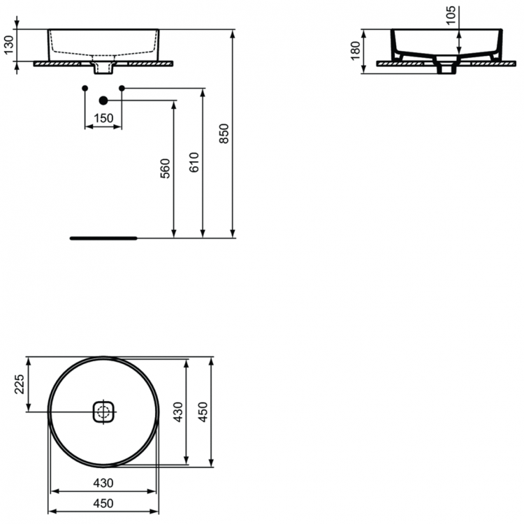 T295901 Раковина 45 см Ideal Standard STRADA II - Вид №8