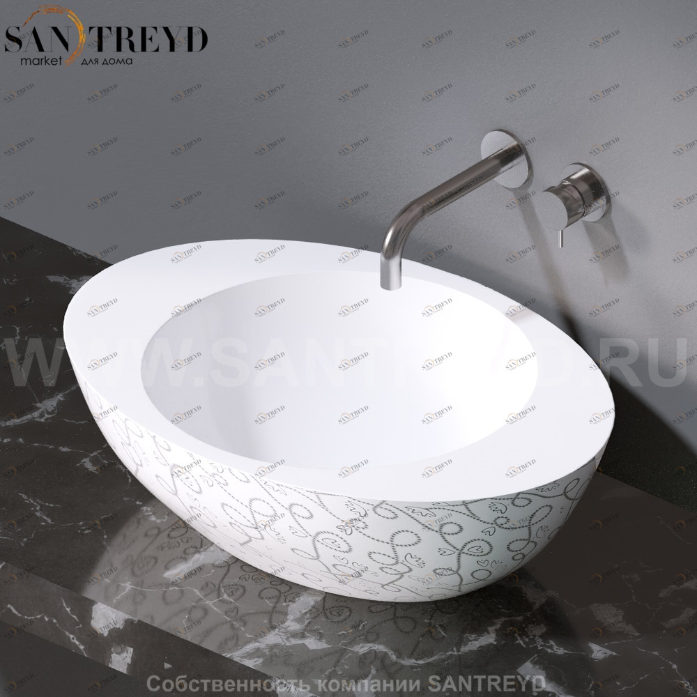 L269.400 Накладная раковина на столешницу  овальная A. e T. Italia ACCENT AeT ITALIA