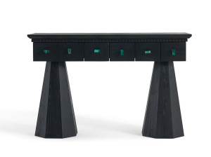 Деревянная прямоугольная консоль с ящиками