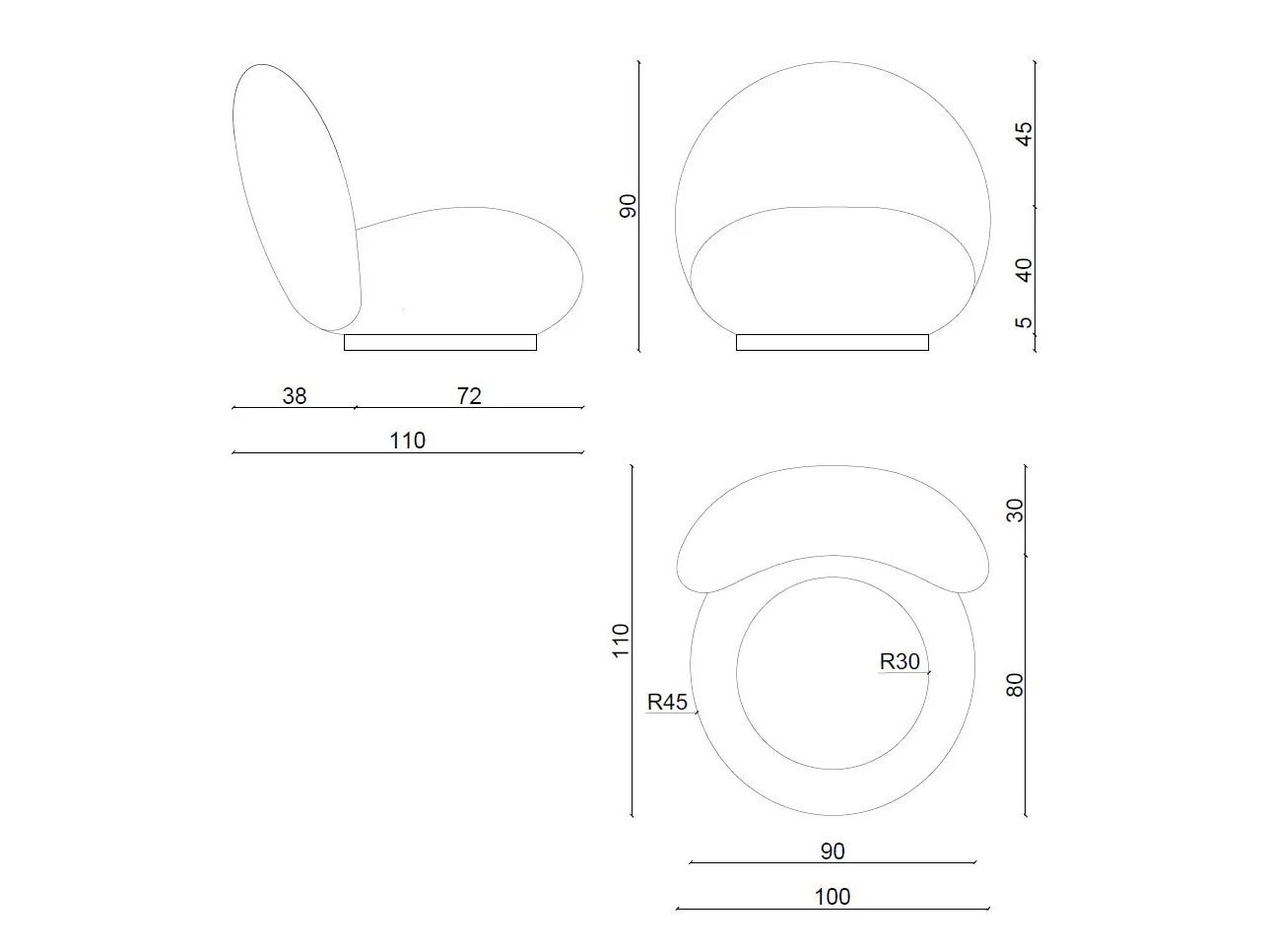 Бархатное кресло Paolo Nesi TIAMO ARCH-00118145 - Вид №15