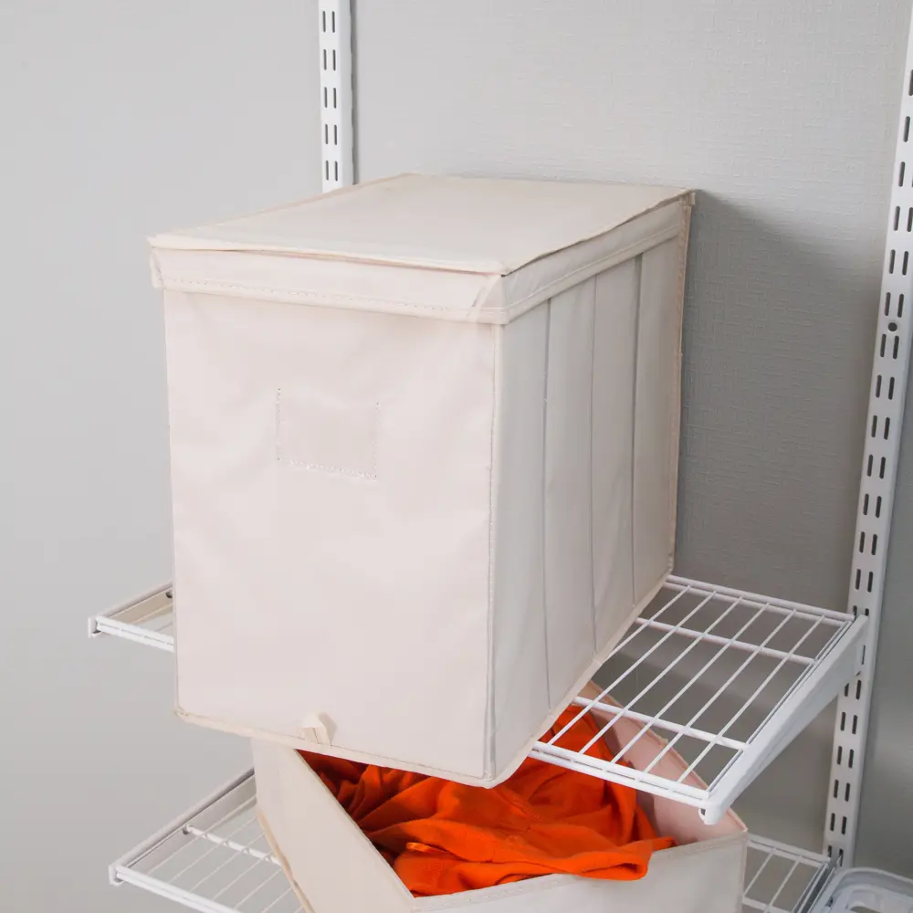 Короб Spaceo с крышкой 27х36x44 см нетканный материал цвет бежевый 16292861 STLM-2074341  - Вид №3