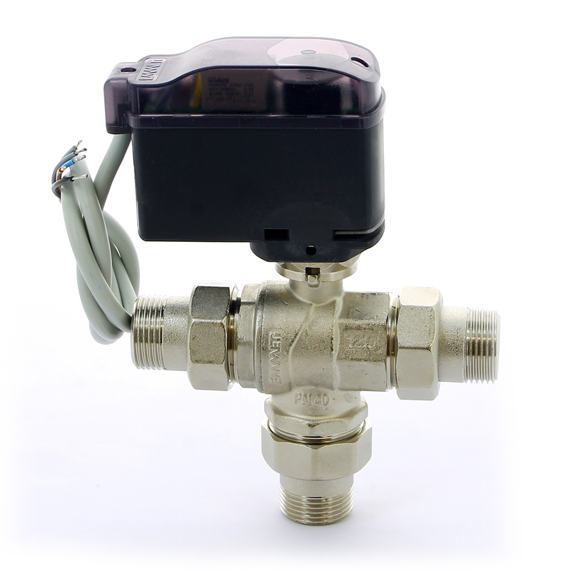 Кран шаровой с разъемными соединениями НН трехходовой MODULO COMPACT с сервоприводом EMMETI 1" 01425810 - Вид №3