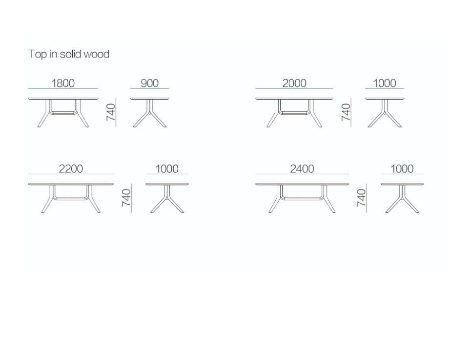 Деревянный прямоугольный обеденный стол HC28 maison THEODOR ARCH-00062390 - Вид №3