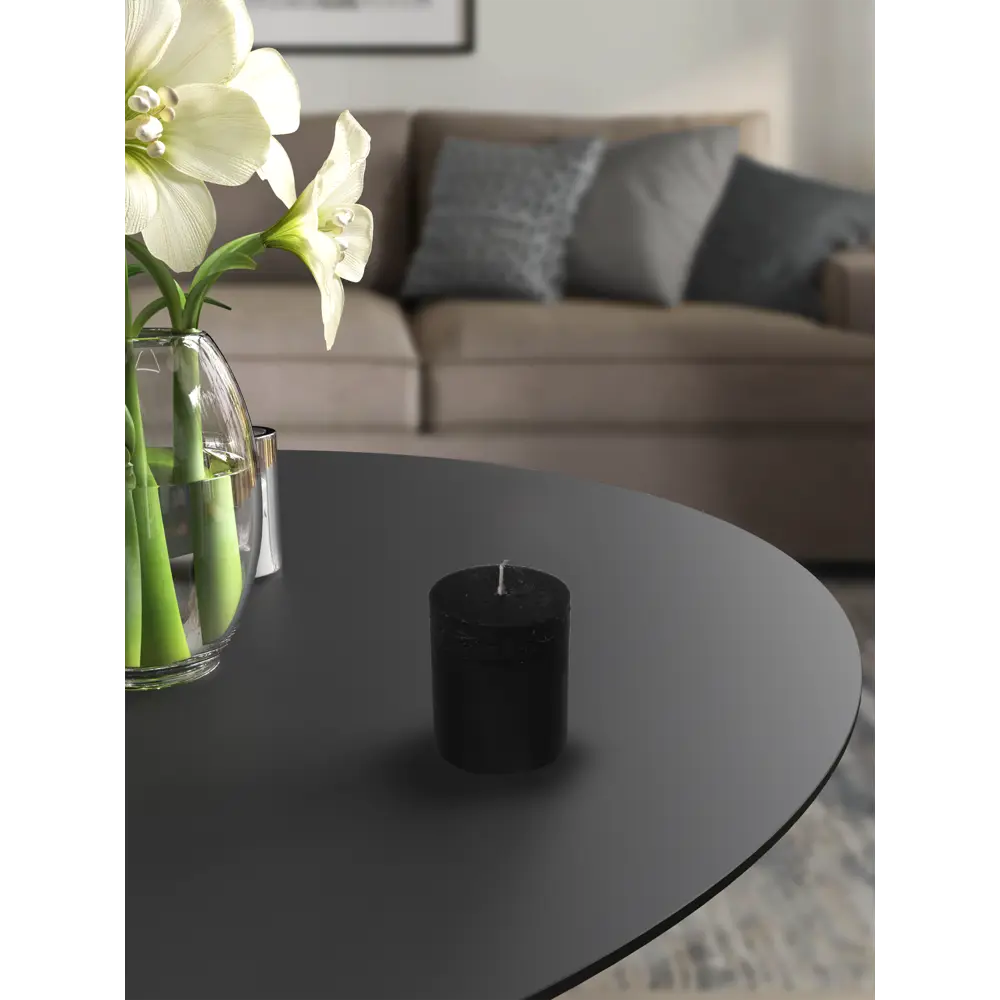 89369075 Свеча столбик ароматизированная Рустик графитовая 7 см STLM-0813760 Santreyd  - Вид №2