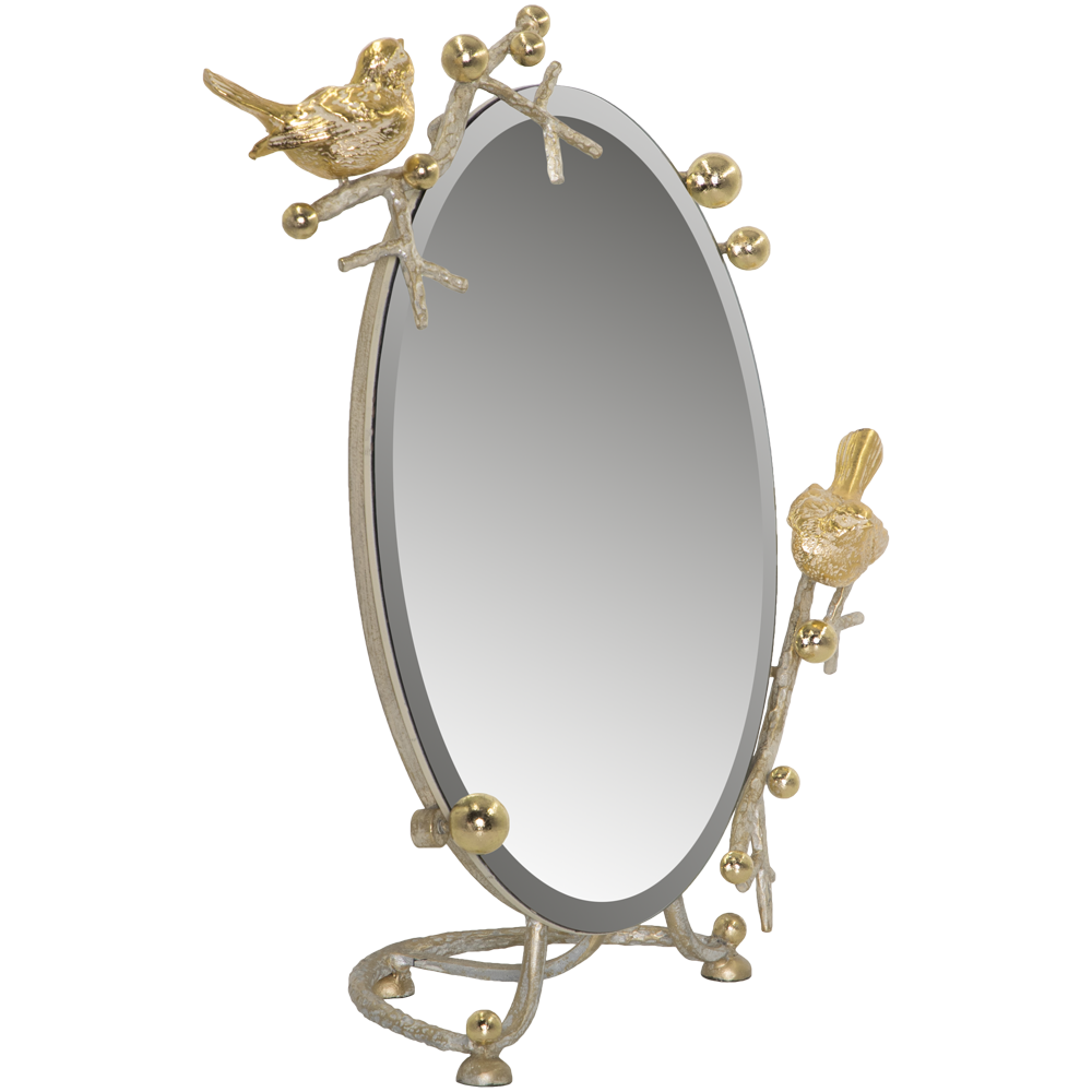 79029 Зеркало Терра настольное Айвори Мраморное золото BOGACHO 4627196590373 - Вид №1