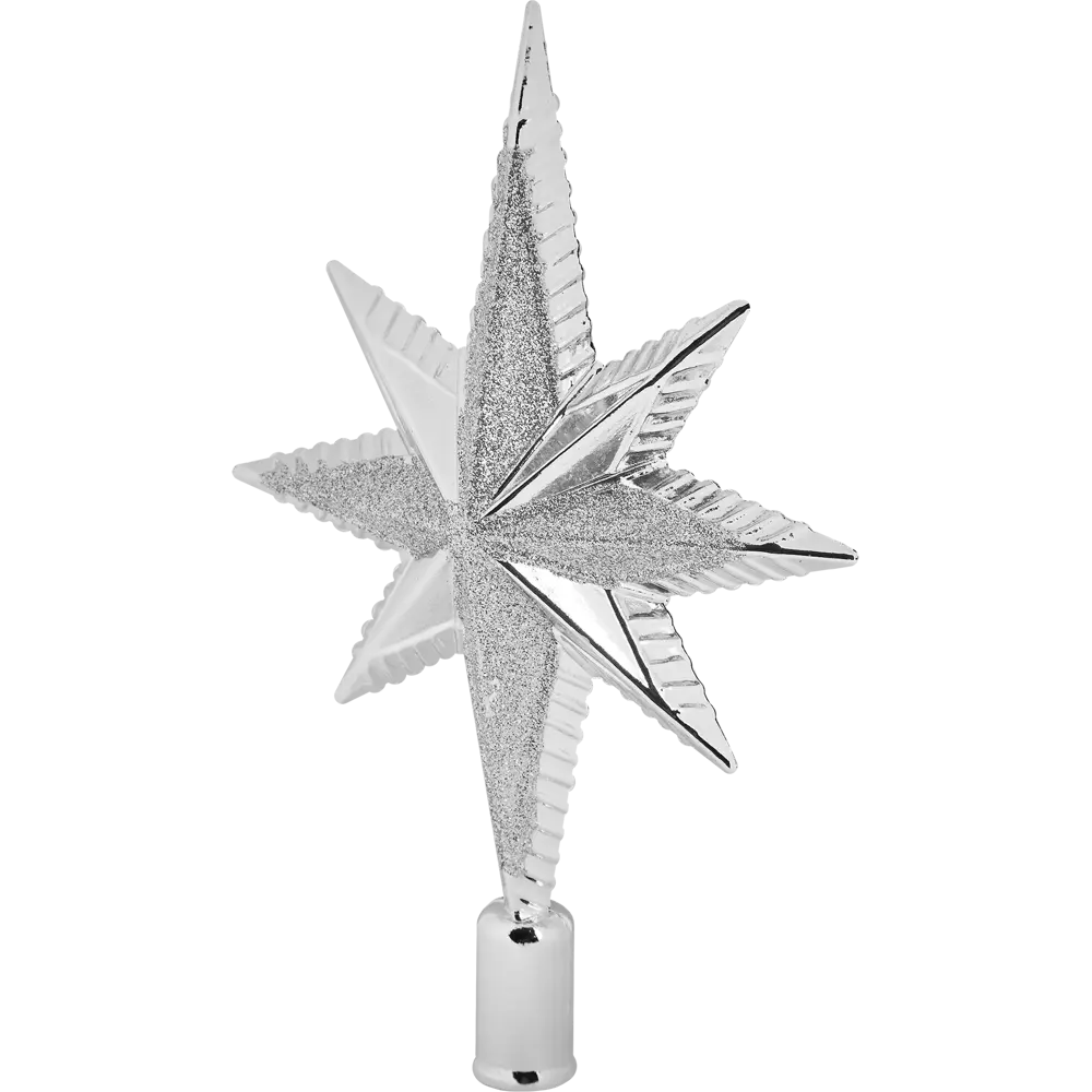84751279 Верхушка на елку Звезда Семиконечная h20 см серебряный STLM-1492102 Santreyd  - Вид №1