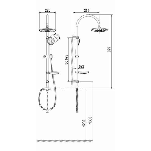AGD 25.1143 C  Душевая колонна  ARGO kran agd251143c - Вид №1