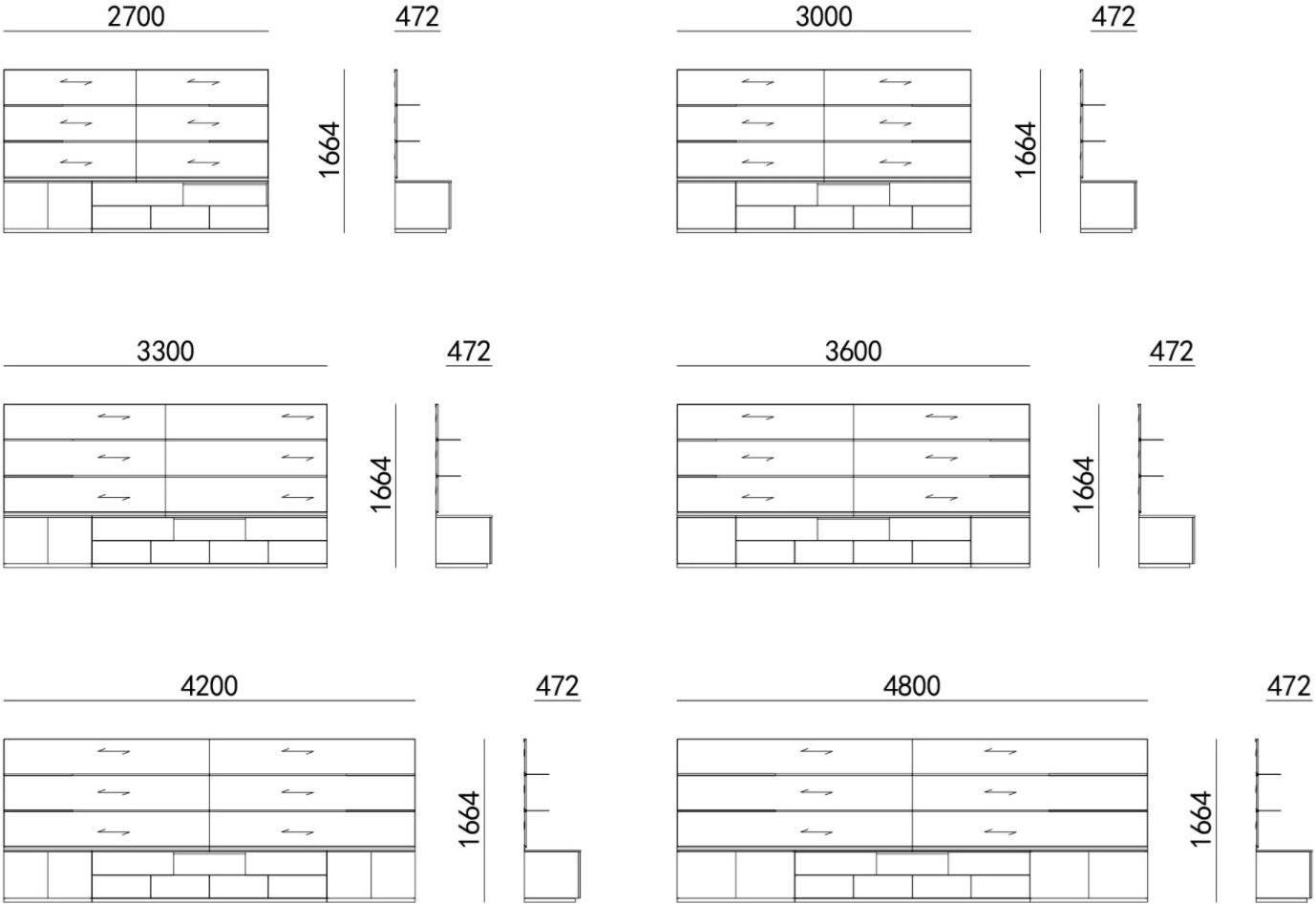 HC28 Cosmo Стенка для хранения из фанерованной древесины Rhythm 52c004 - Вид №1