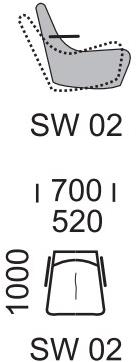 mminterier Кресло-качалка из ткани с подлокотниками Swing sun-id-1476302 - Вид №4