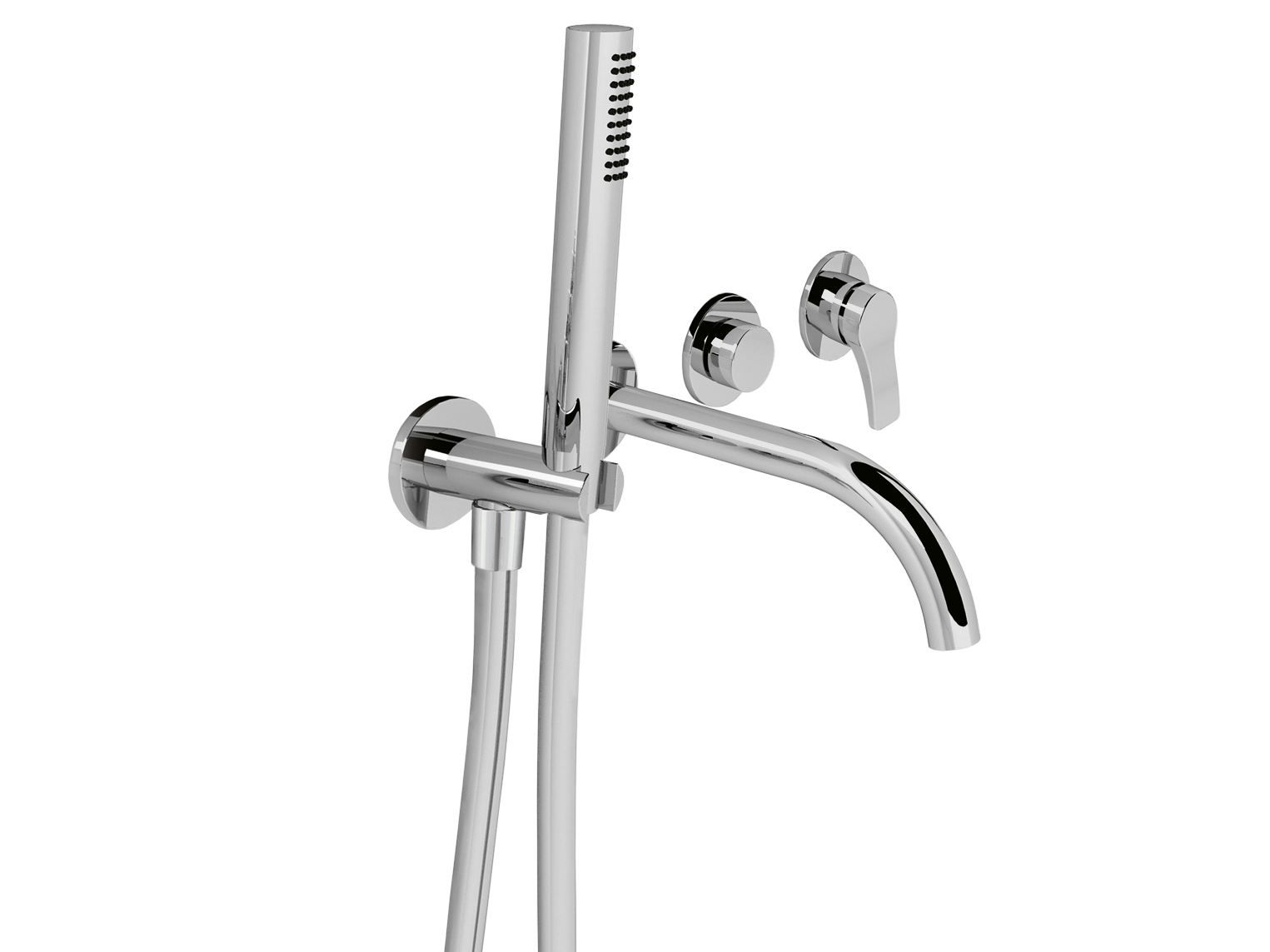 Настенный набор для ванны с 4 отверстиями и ручным душем ABOUTWATER AL/23 ARCH-00065947 - Вид №1
