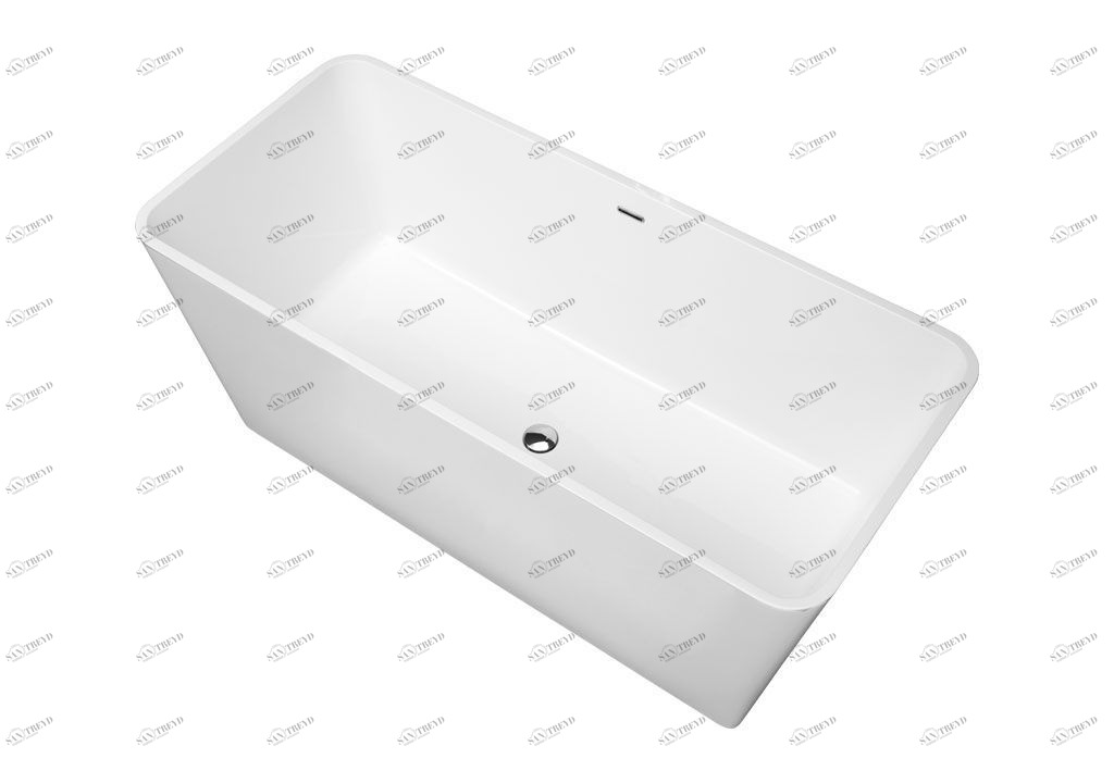 Ванна из искусственного камня Aquanet Demure TC-S03B 165x73, глянцевая TCS03B