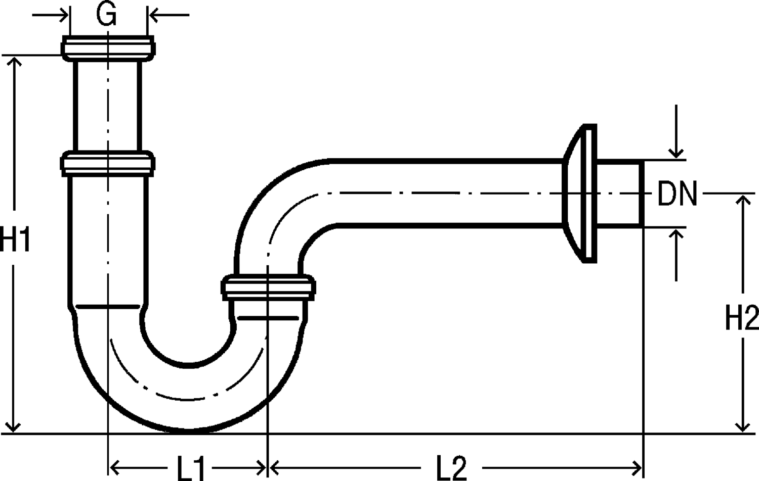 Канализационная арматура  Сифоны для умывальников и биде  Трубные сифоны VIEGA 122 515 Модель 5611 Santreyd  - Вид №2