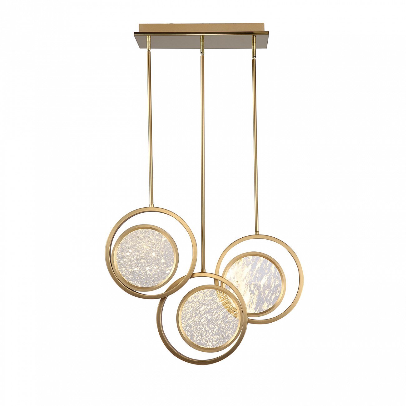 Светильник подвесной 110х65 см золотой Moon Light MD8700-3A brushed DELIGHT COLLECTION ДИЗАЙНЕРСКИЕ 00-3882321 Золото;прозрачный  - Вид №1