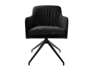 Мягкое вращающееся кресло с подлокотниками