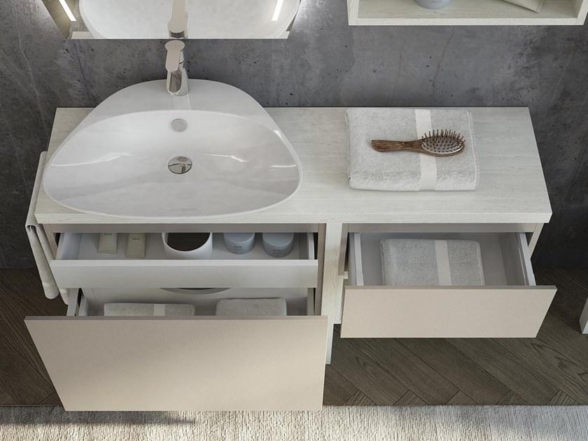 LEGNOBAGNO Отдельная лакированная тумба под умывальник из меламина с зеркалом Freedom lineare sun-id-1374867 - Вид №1