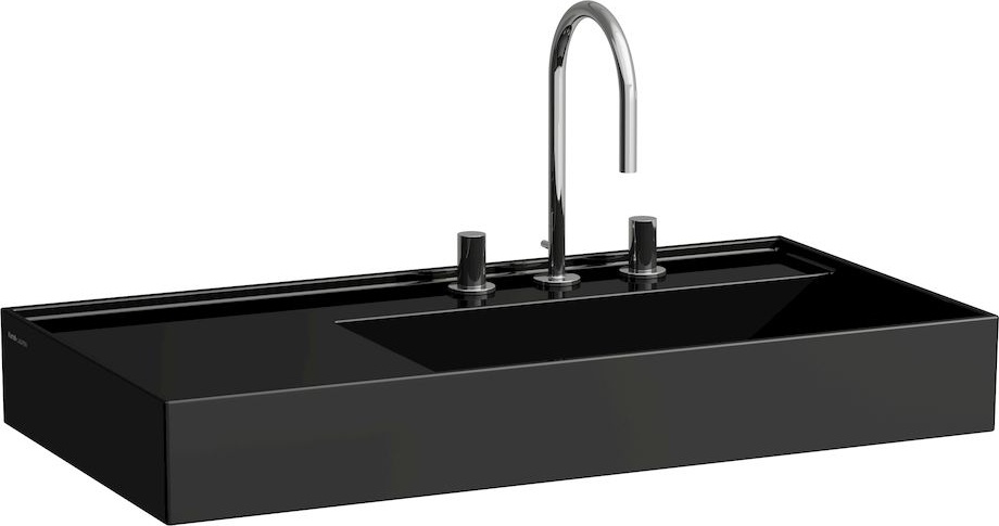 H8103397161111 Раковина с полочкой слева, со специальным скрытым сливом LAUFEN PRO - Вид №11