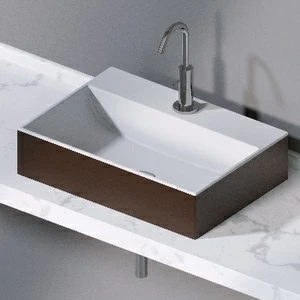 L240207 Накладная раковина на столешницу  прямоугольная A. e T. Italia THIN