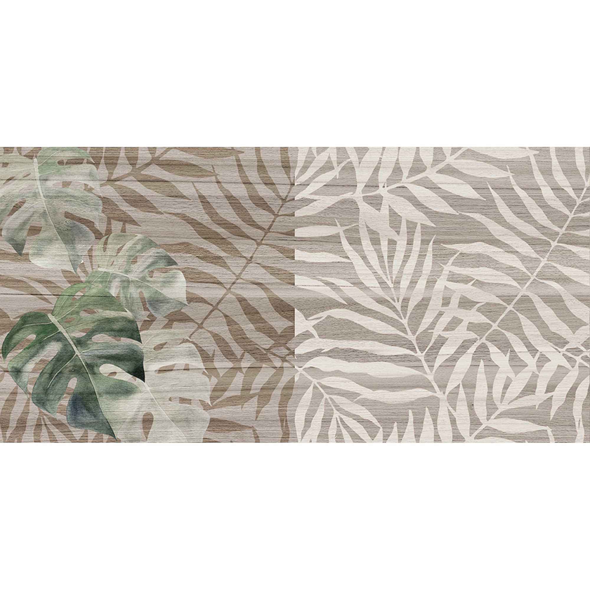 82794813 Плитка настенная с узором 20х40 см 1.2 м² цвет серый Organic Santreyd