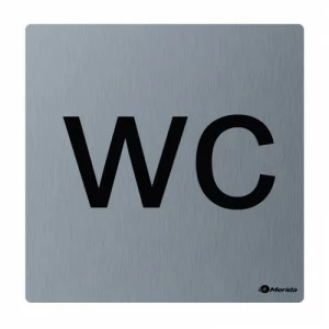 GSM012 Пиктограмма - WC, затемн. 95 x 95 x 2 мм, матовая сталь Merida