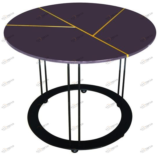 Garbarino Круглый лакированный журнальный столик Aureola Aur cf5 f 