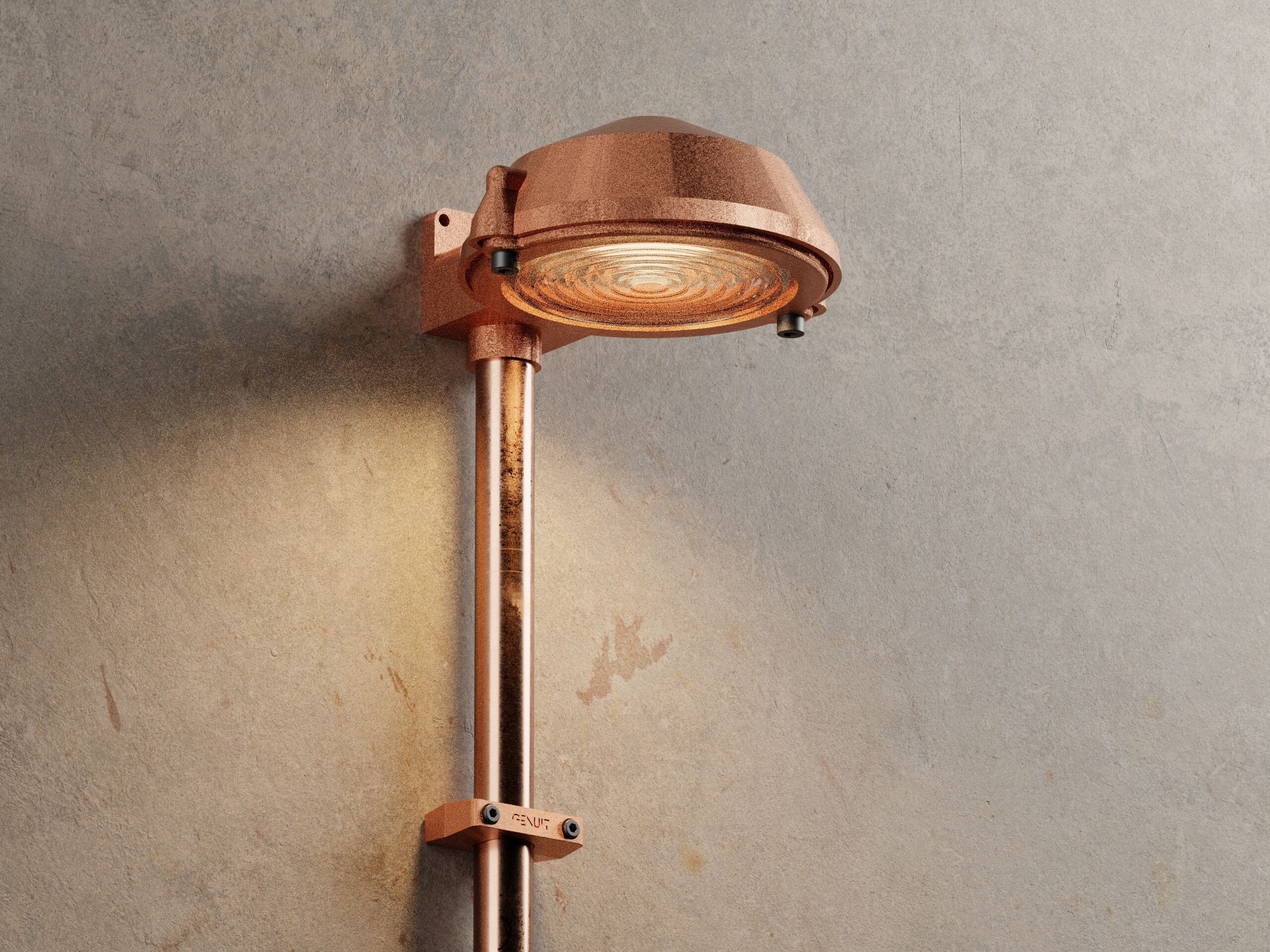 Медный алюминиевый настенный светильник Genuit медь ARCH-00043330