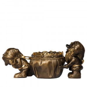 22519 Подставка для украшений Гном - все богатство в дом Бронза BOGACHO