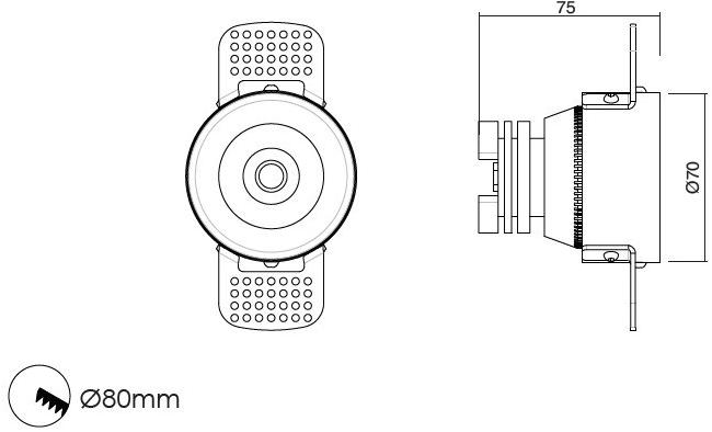 NEXO LUCE Круглый встраиваемый светодиодный точечный светильник Recessed-wet area nexo luce 2639 - Вид №2