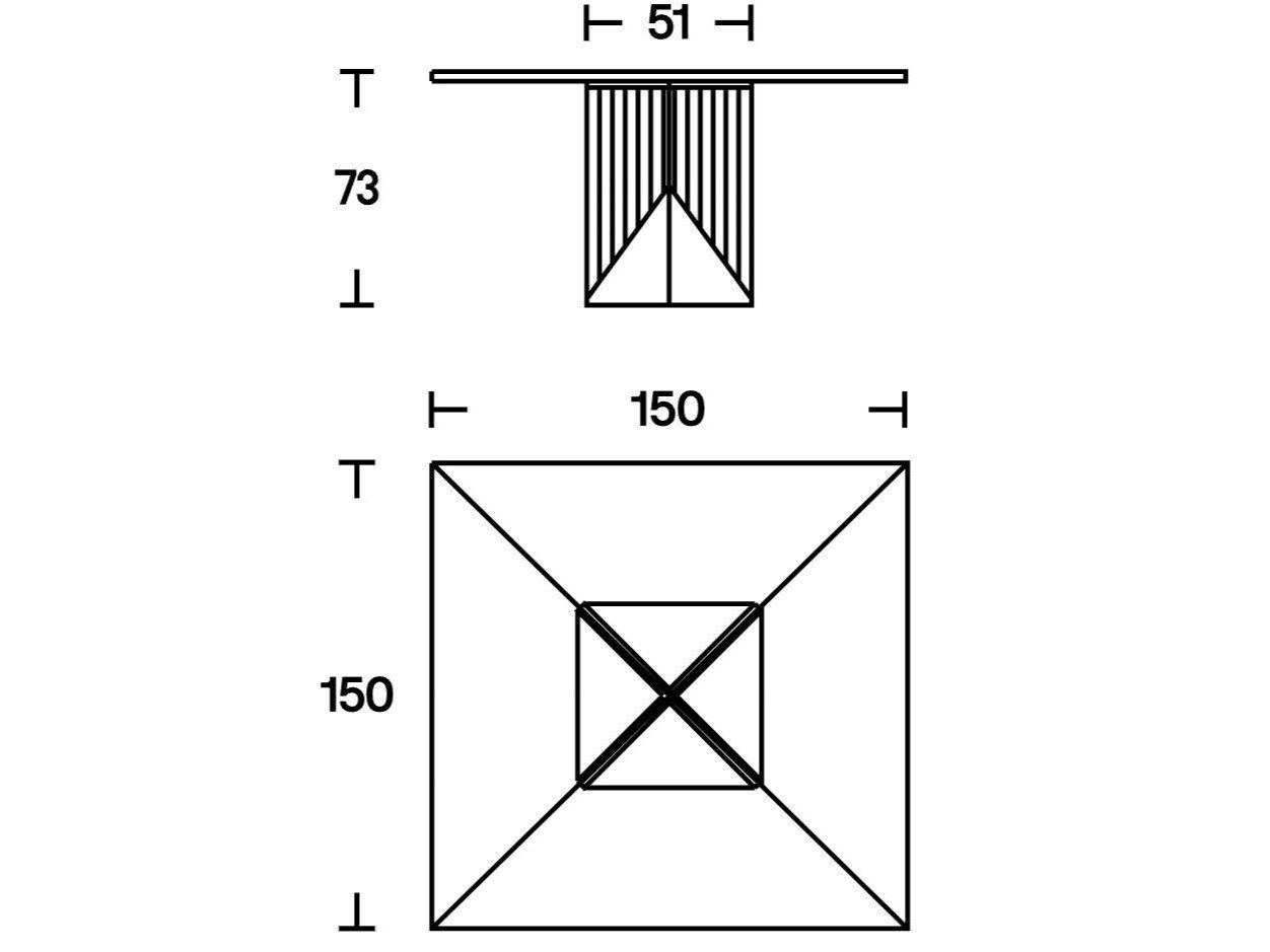 Деревянный квадратный стол ACERBIS MAESTRO ARCH-00143338 - Вид №7