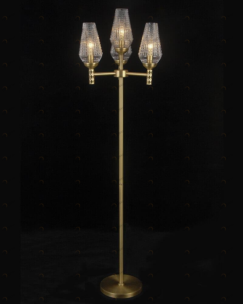 Торшер со стеклянным плафоном на 4 лампы бронзовый "Бланка" 33061.03.05.04 LUMIEN HALL БЛАНКА 00-3948887 Бронза 
