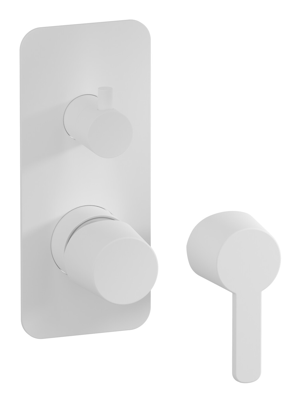 Встроенный смеситель для душа с двухходовым дивертером WE ARE IB tw397ss Matt White TAAAC