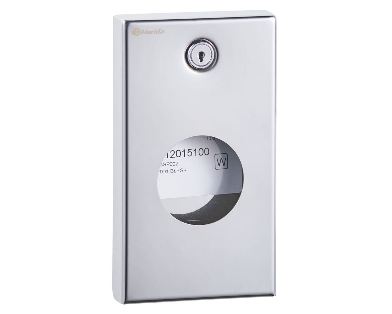 GSP002 Контейнер для гигиенических пакетов STELLA со сменными вкладышами - 100 пакетов СТАЛЬ ПОЛИРОВАННАЯ Merida 