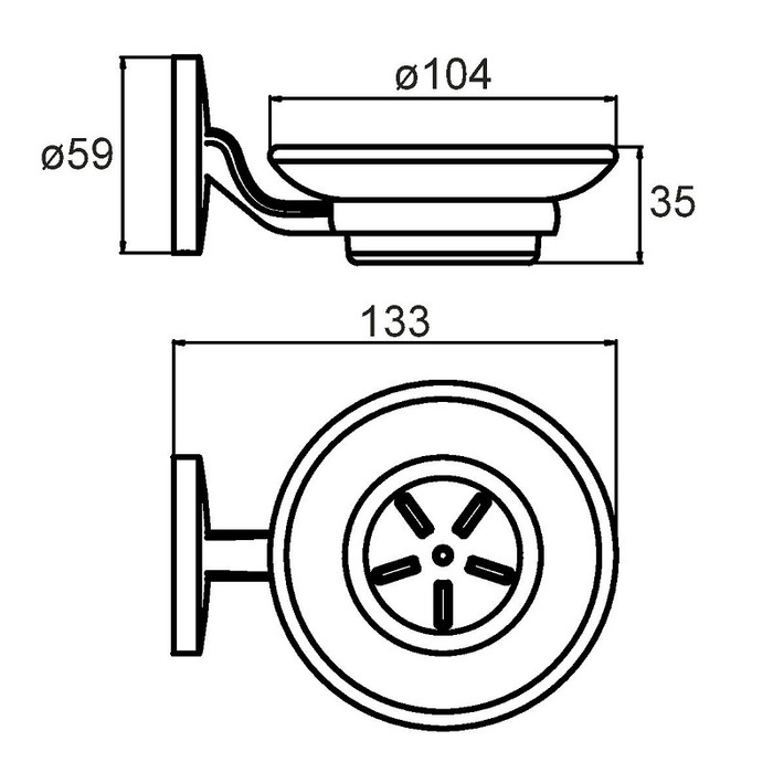 CADSMG0M42 Milardo Cadiss Мыльница настенная Cadiss Россия  - Вид №1