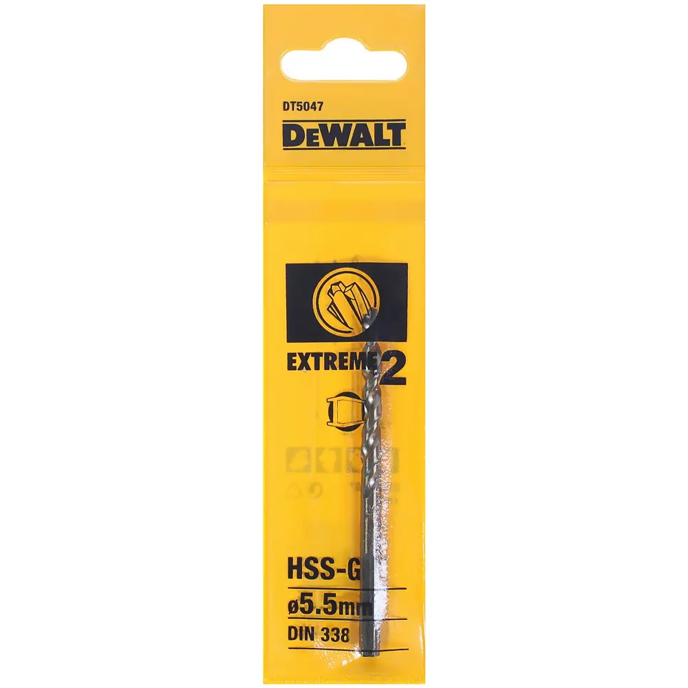 Сверло по металлу HSS-G 5.5х93 мм DeWalt Extreme 2 DT5047 81970416 STLM-2209848  - Вид №2