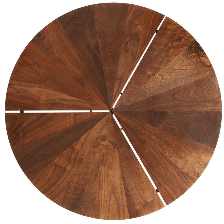 BassamFellows Круглый журнальный столик из нержавеющей стали и дерева Circular Cb-36 / cb-361 - Вид №1