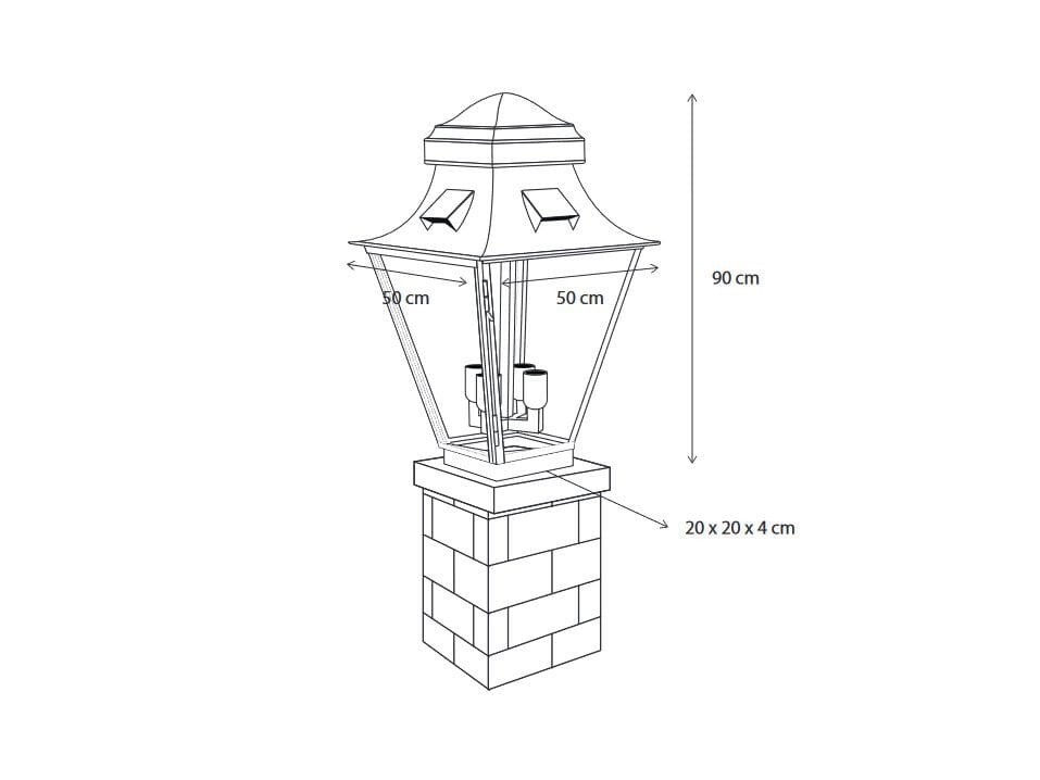 Латунный световой столб Authentage Lighting Gracieuze ARCH-00056120