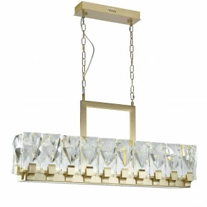Люстра стеклянная 41х96 см золотая Peruzzi MD18090003-22A DELIGHT COLLECTION ДИЗАЙНЕРСКИЕ 00-3883083 Золото;прозрачный