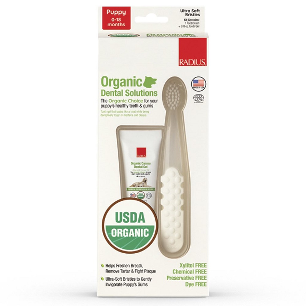 ПР0058594 Зубной гель+зубная щётка для щенков 23г ОРГАНИКА 