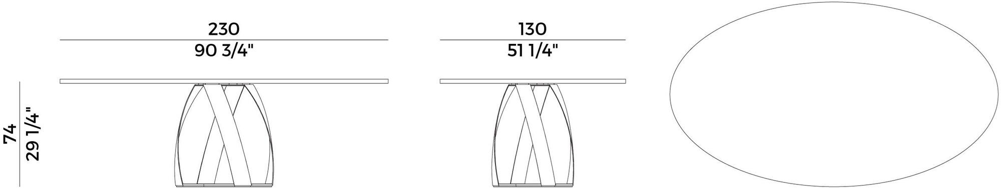 Potocco Овальный стол для гостиной Bon bon 770/to - Вид №4