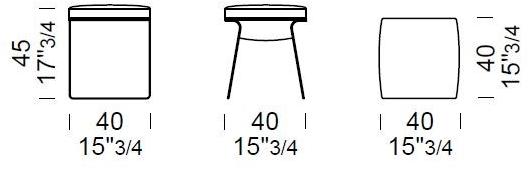 Borzalino Низкий табурет со встроенной подушкой sun-id-1353267 - Вид №5