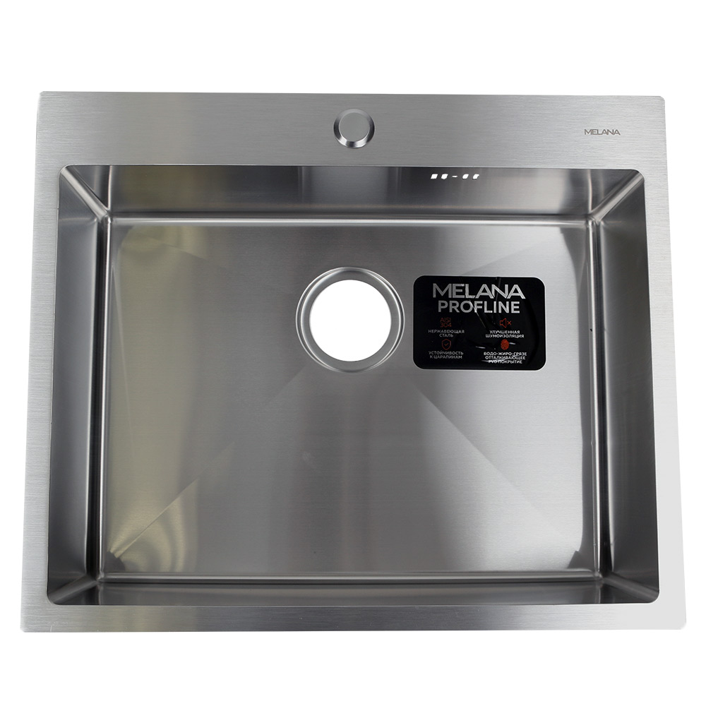 Мойка H6151 MELANA ProfLine 3,0/200 САТИН врезная прямоугольная с коландером H6151 H6151 сатин - Вид №6