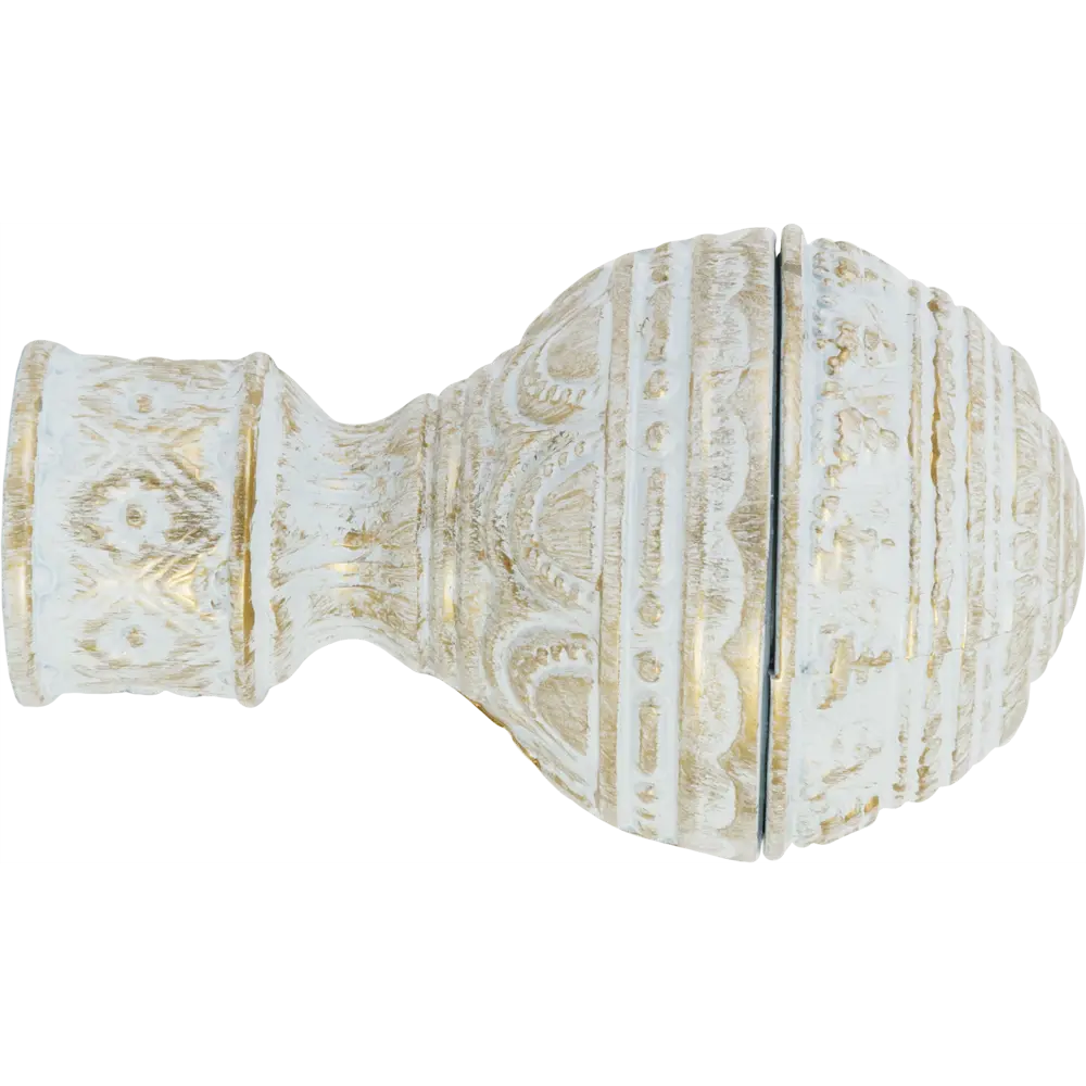 Наконечник Orbis Шар с рисунком металл цвет античный белый 7 см 1шт STLM-2167487