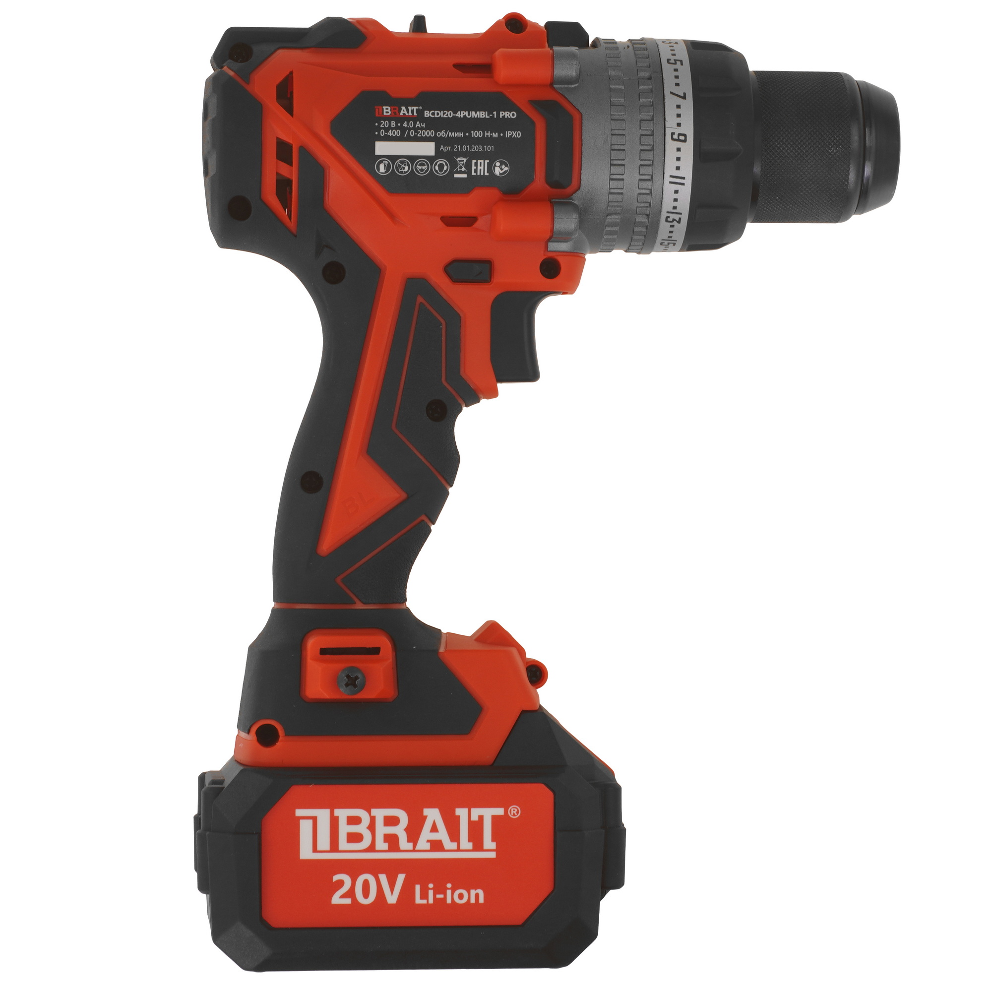 Дрель-шуруповерт BRAIT BCDI20-4PUMBL-1 PRO 9230663 STDN-0136508 - Вид №2