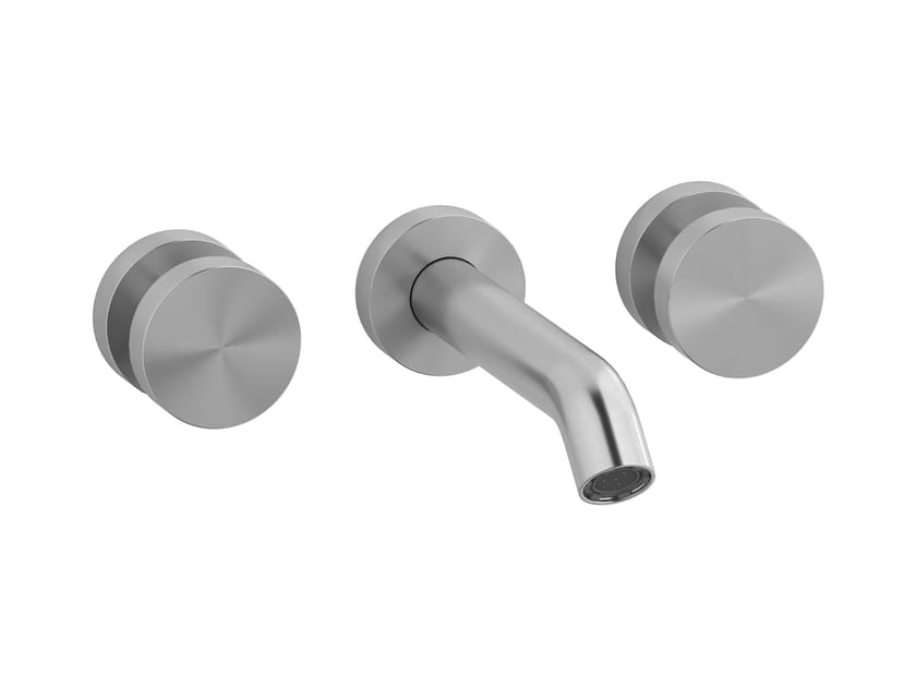 Настенный смеситель для раковины с 3 отверстиями из нержавеющей стали IB Тотем ARCH-00072926